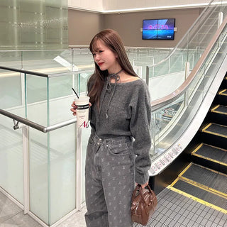 Choker One-Shoulder Knit