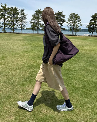 2-Way Ripple Check One-Shoulder Bag