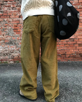 Corduroy wide-leg pants