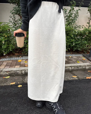 Ribbed long skirt