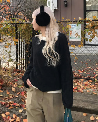 Milk fur earmuffs