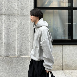 (Unisex) Oversized Zip-Up Hoodie