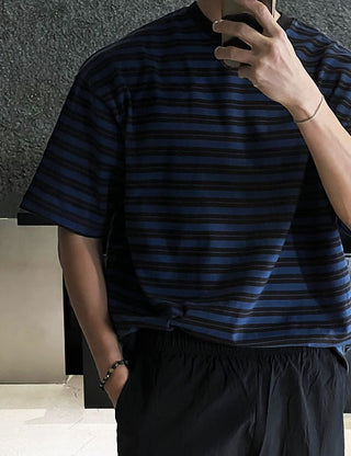 Soft Double Striped Short Sleeve Tee (4 colors)