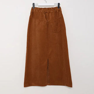 Corduroy A-line skirt