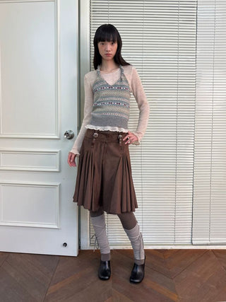 [NeverSeez] Mohair Blend Knit Set