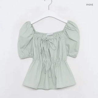 2-way Shirred Ribbon Blouse