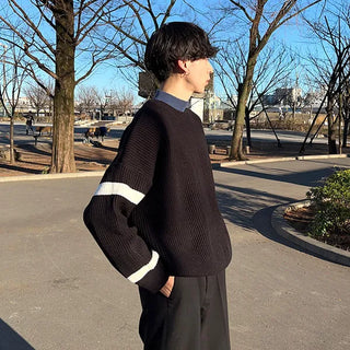 Sleeve Line Bicolor Knit