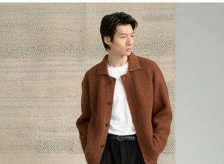 [CULTUM] Wool Collar Button Cardigan