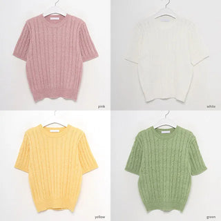 olani twist half sleeve knit