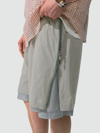[Monterest] Double Layer Side Zip Outdoor Shorts
