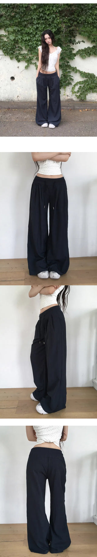 Special Feature/Summer Pants Perfect Fit Wide Pintuck Nylon Pants - 3 Colors