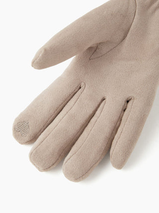 Lamb Wool Faux Leather Belt Design Thick Warm Touchscreen Gloves