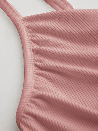 V-neck Solid Ruched Cami Top