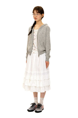 [Moromoro2] Handmade Patch Hooded Zip-Up  Cardigan