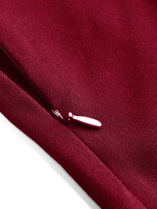 Boat Neck Solid Mini Dress