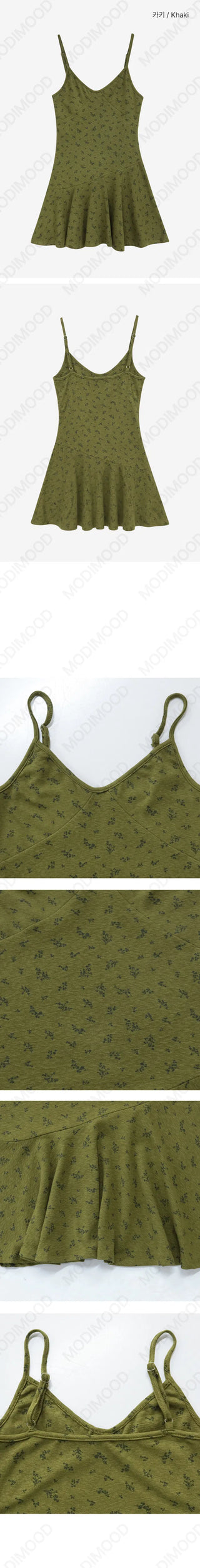 Green Tea Parfait Floral Mini Dress