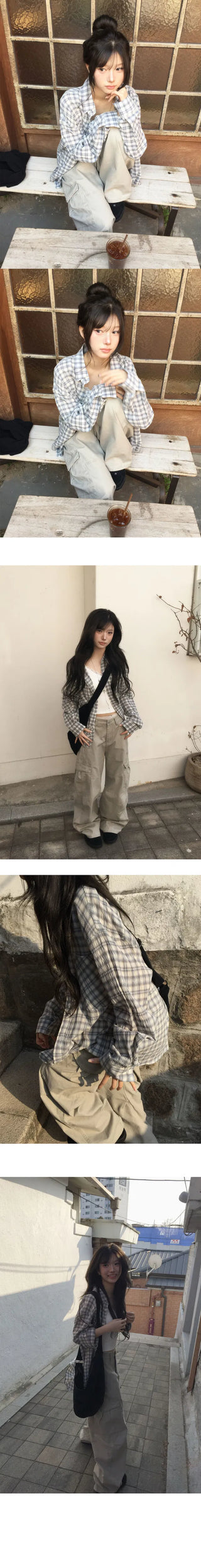 Balloon Wide Split Low Cargo Pants - 2 Colors