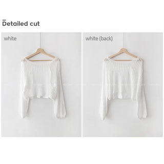 [SET] See-through mesh knit + sleeveless set