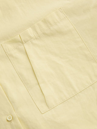 Cotton Collar Solid Long Sleeve Shirt