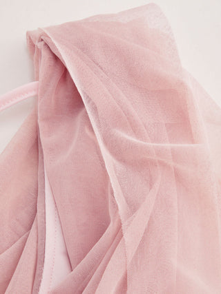 Cowl Neck Solid Ruffle Hem Ruched Maxi Dress