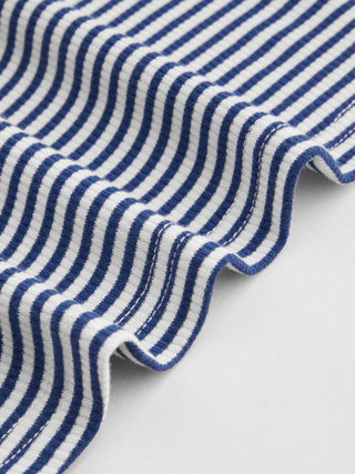 Strapless Striped Crop Tube Top