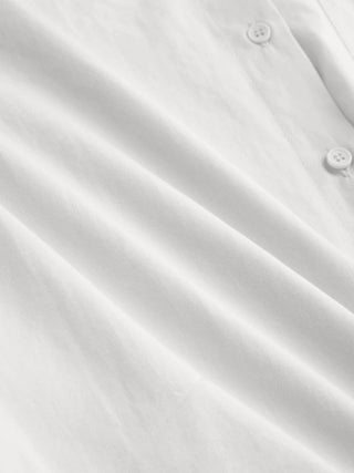 Cotton Collar Solid Long Sleeve Shirt