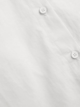 Cotton Collar Solid Long Sleeve Shirt