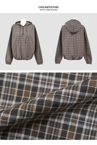 Bay Check Windbreaker Hoodie - 4 Colors