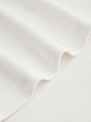 Cotton-blend Round Neckline Solid Tank Top