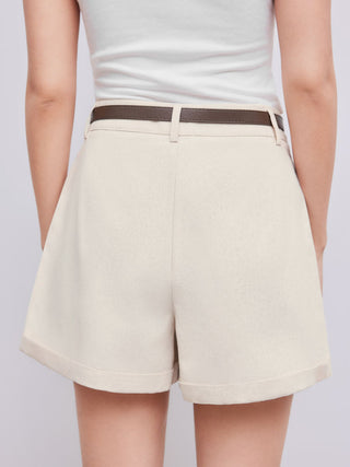 Belted High Waist Trouser Short