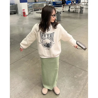 Simple knit skirt