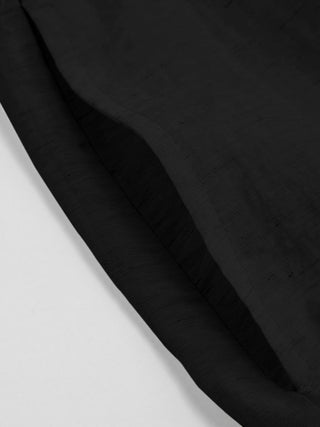 Crossover Waistband Linen Trouser