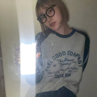 Raglan bicolor long-sleeve T-shirt