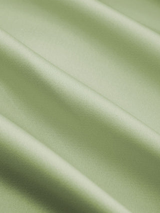 Satin Cowl Neck Solid Ruffle Hem Maxi Dress