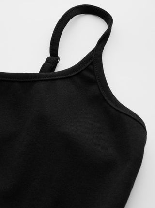 Cotton-blend Scoop Neckline Solid Adjustable Strap Cami Top