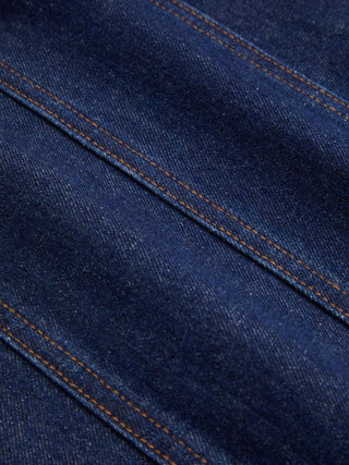 Denim Solid Zipper Sleeveless Mini Dress
