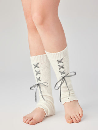 LACE-UP BOWKNOT LEG WARMERS