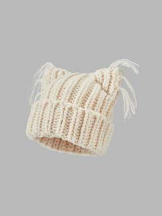 CAT EAR KNITTED BEANIE HAT