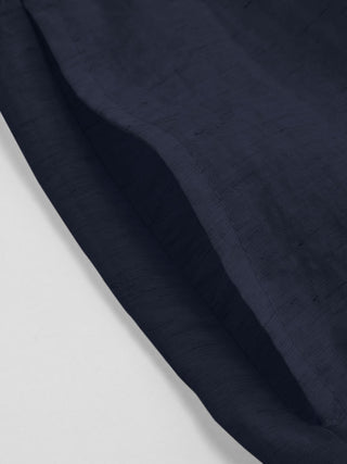 Crossover Waistband Linen Trouser