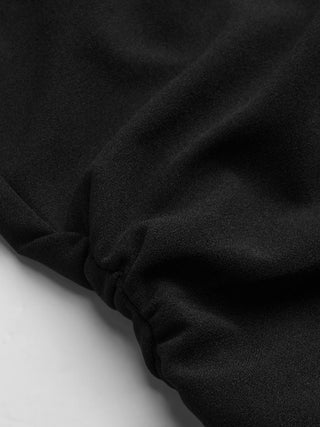 Square Neck Solid Bowknot Mini Dress