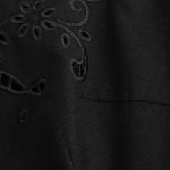 Cotton Linen Scoop Neckline Broderie Anglaise Ruffle Maxi Dress