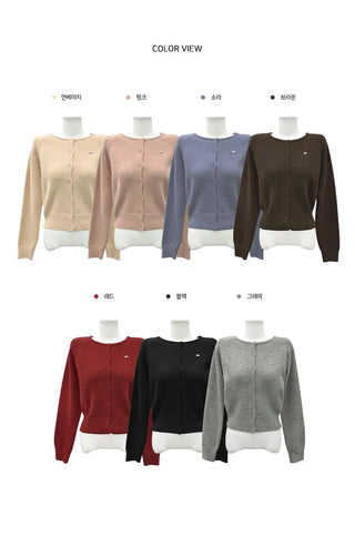 Laforme Slim Fit Label Nagrang Cardigan - 7 colors