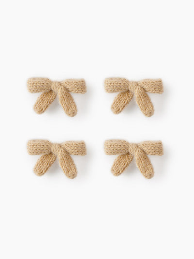 4PCS BOWKNOT WOVEN HAIR CLIP