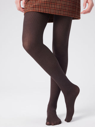 180D SILVER THREAD STRIPED TIGHTS