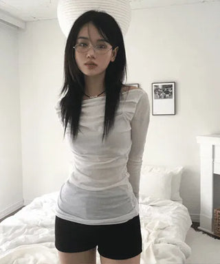 Long shirring t-shirt - 3 colors