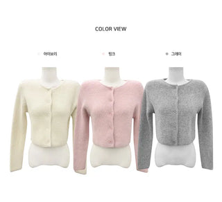 Pori Angora Crop Daily Cardigan - 3 colors