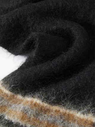 STRIPED WOOL-BLEND SCARF
