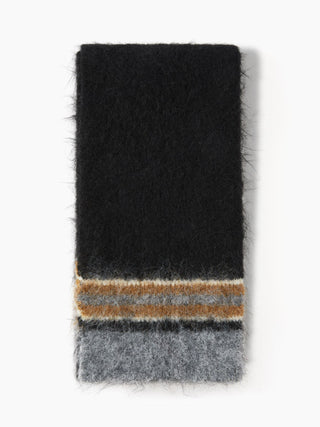STRIPED WOOL-BLEND SCARF