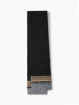 STRIPED WOOL-BLEND SCARF