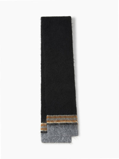 STRIPED WOOL-BLEND SCARF